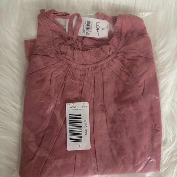 🆕LOFT Pink Tie Back Cami - Size: S - Picture 9 of 9